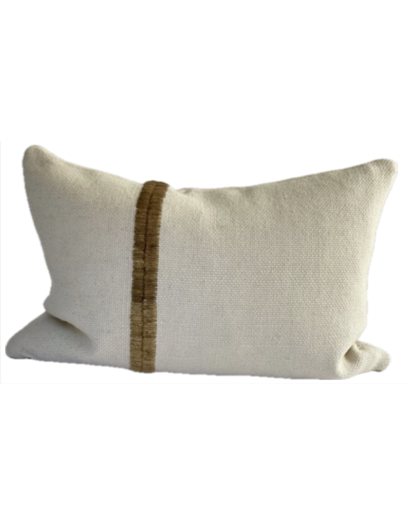 Makun Stitch White & Ochre, Chile 24 x 16