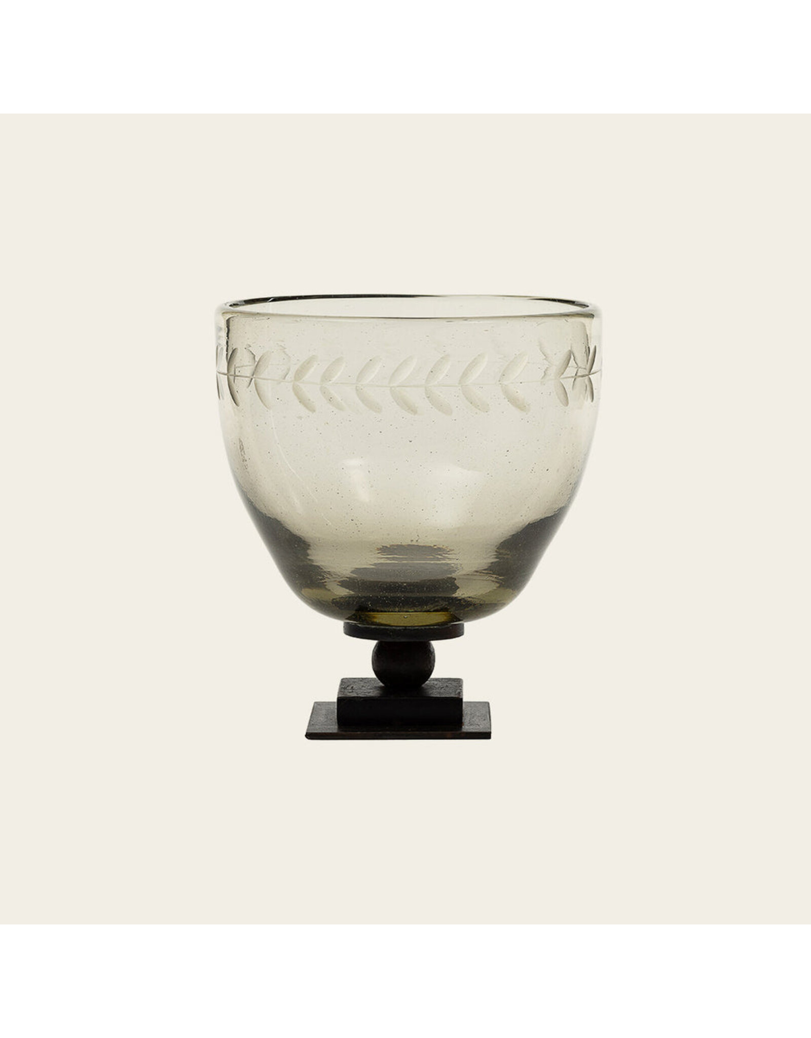 Mama-Cita Bowl W/ Etched Bowl & Raised Iron Stand