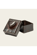 El Corazon Box W/ Heart Wax Cast Iron On Lid