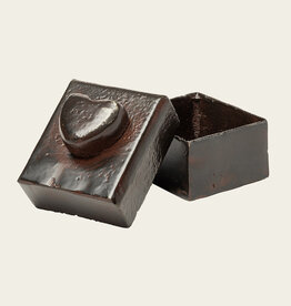 El Corazon Box W/ Heart Wax Cast Iron On Lid