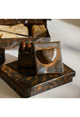 El Corazon Box W/ Heart Wax Cast Iron On Lid