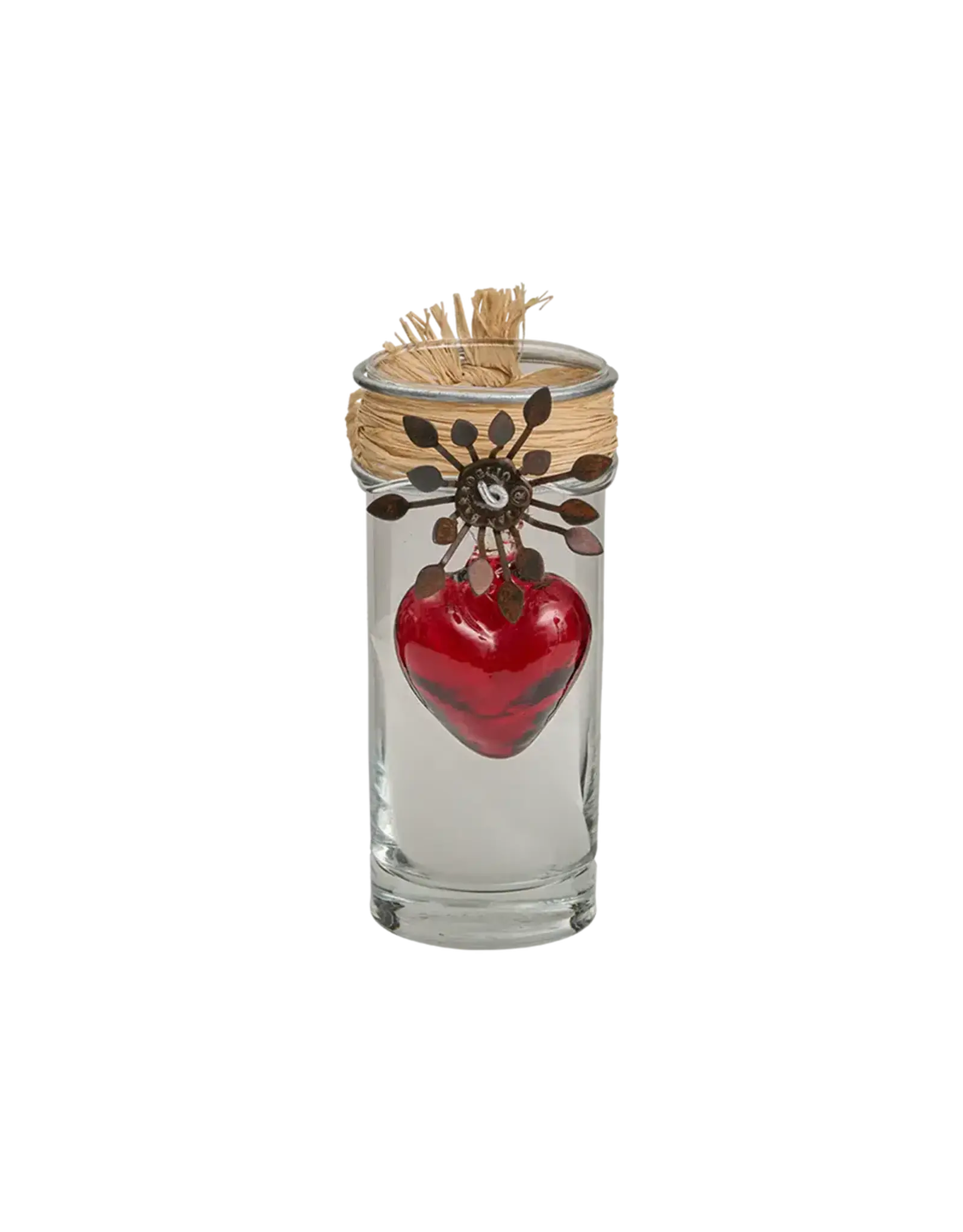 Adelita Sacred Heart Votive Candle, Red