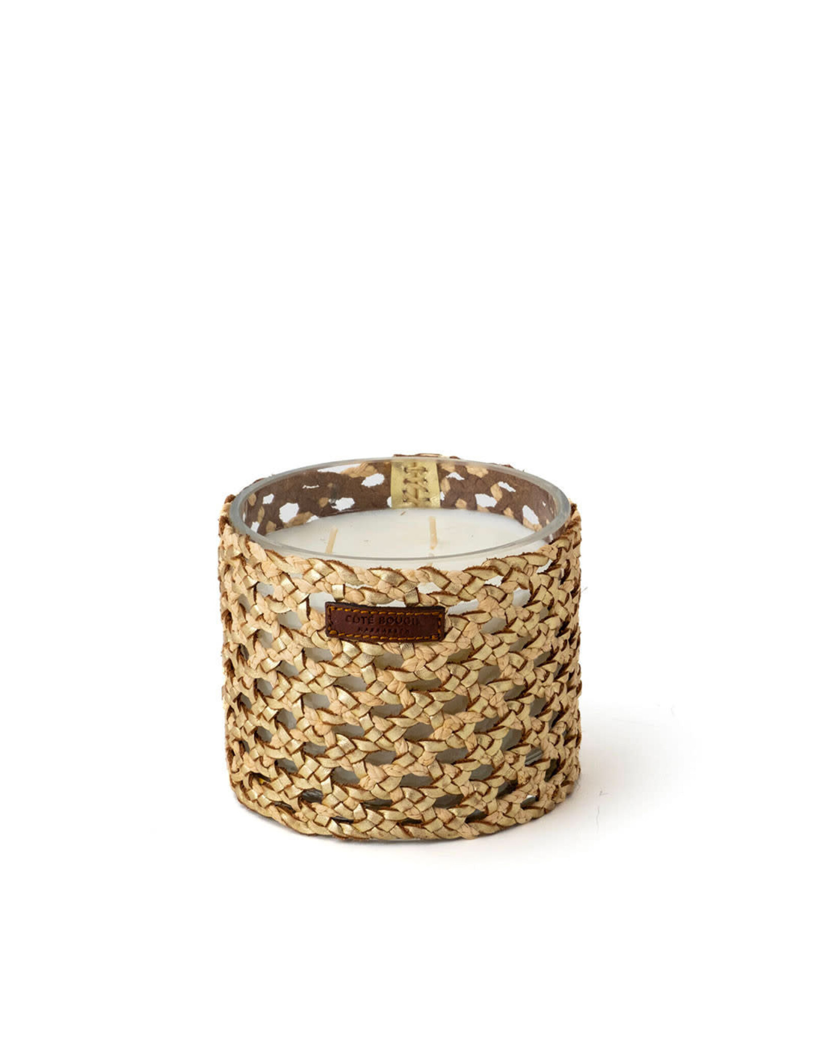 Côté Bougie Bougie Raphia Cuir Yara, M, Rose Oud