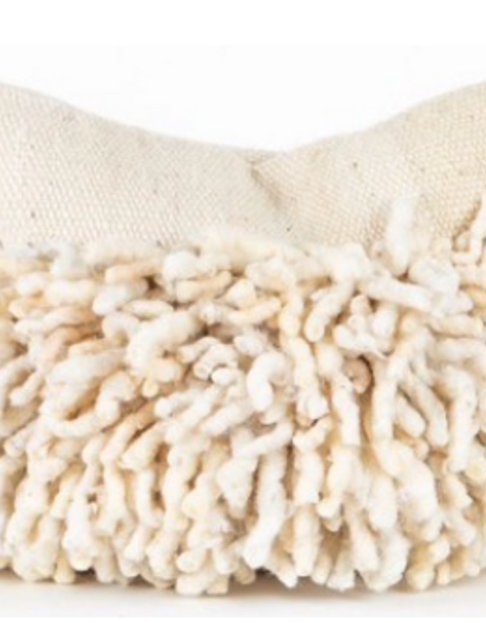 White Fringe Pillow, Chile 20 x 20