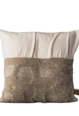 House of Lyria Nimmia Pillow, White & Moss, 24 x 24