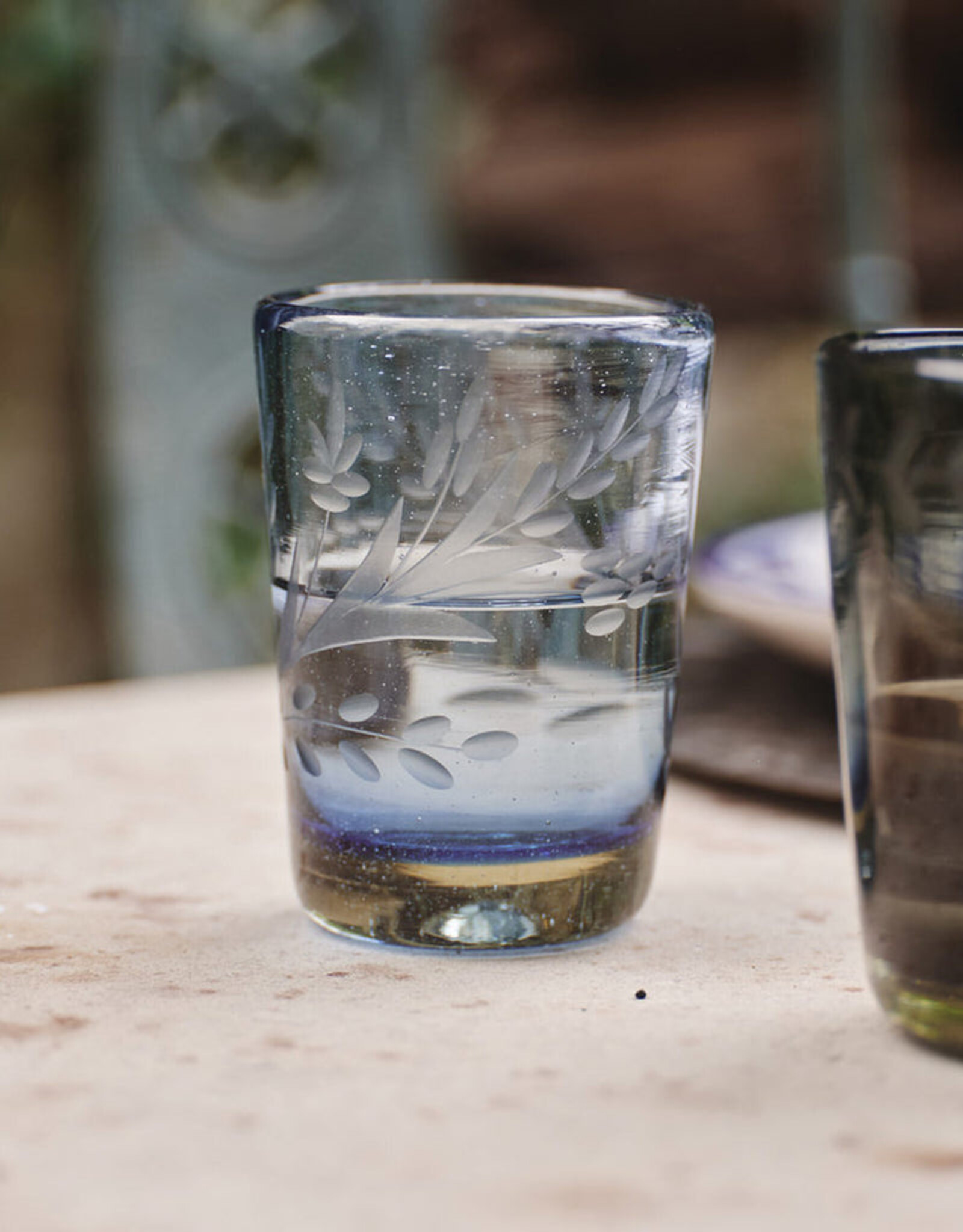 El Predilecto Etched Glass, Blue
