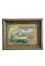 Taos, Oil Pastel, Walter Firpo