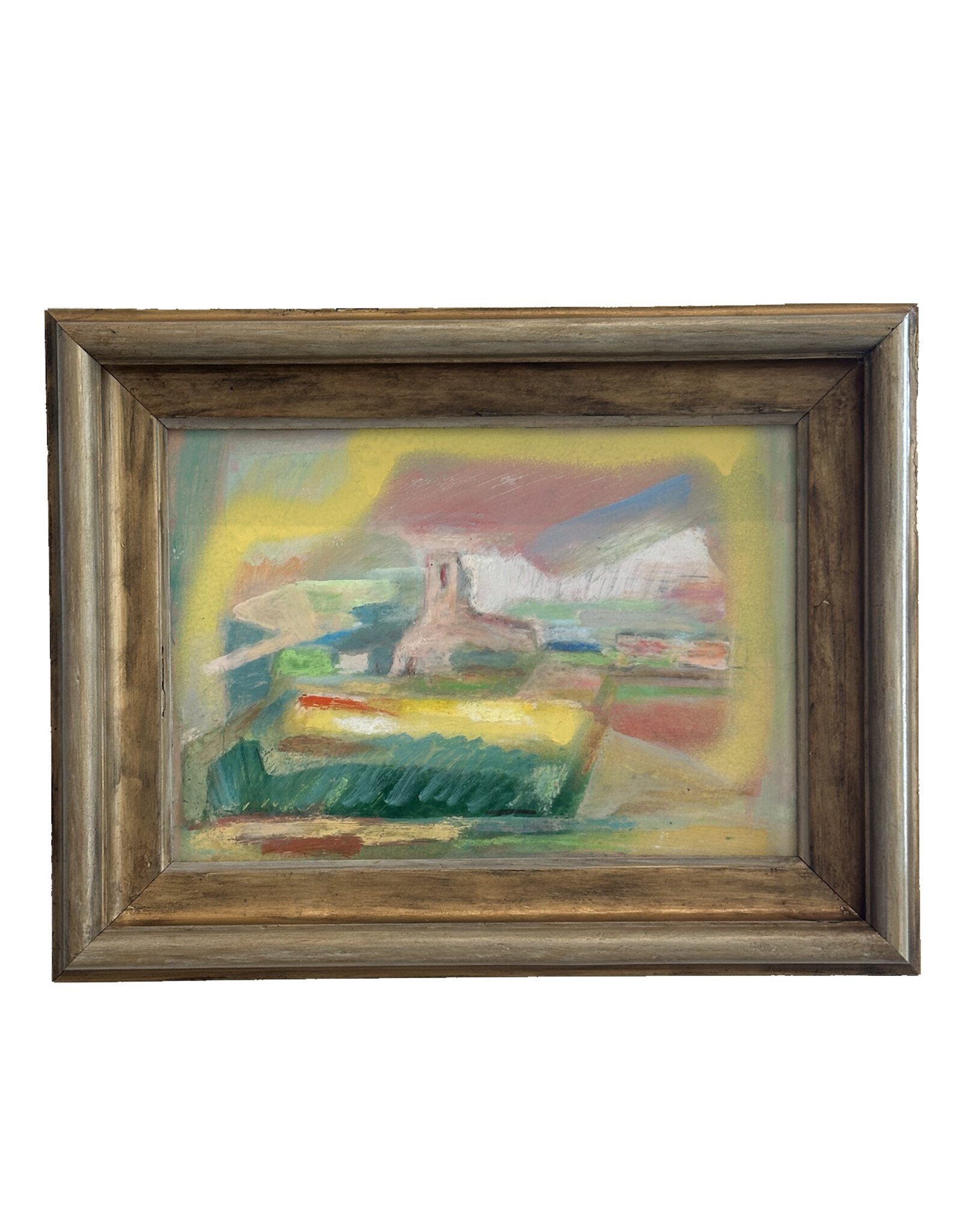 Taos, Oil Pastel, Walter Firpo