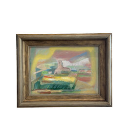 Taos, Oil Pastel, Walter Firpo