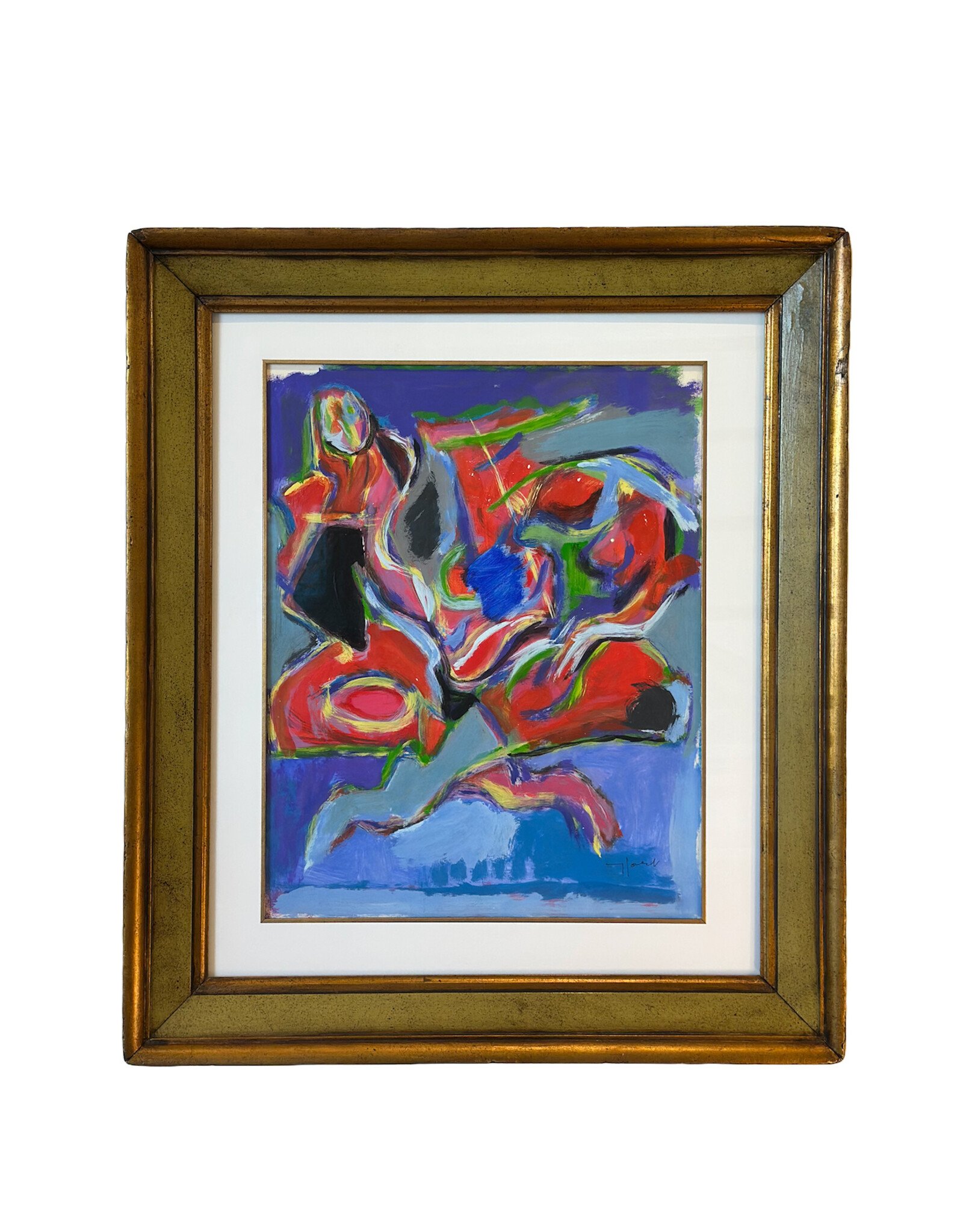 Yves Jobert, Masquerade, c1930, 19 1/4"  x 24 1/2"