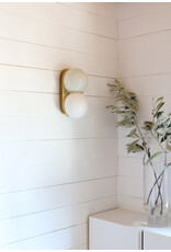 Twin 2.0 Sconce, White & Brass