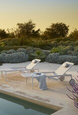 Styletto Lounger, Pebble w White Cushion