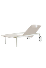 Styletto Lounger, Pebble w White Cushion