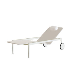 Styletto Lounger, Pebble w White Cushion