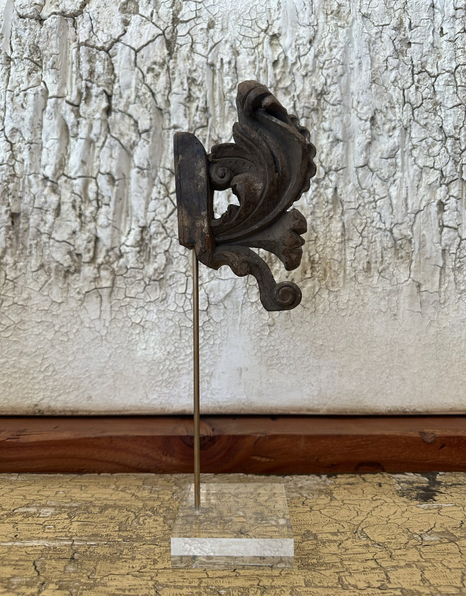 Carving on Lucite, Italy 19th c, 14.25x3x3