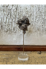 Carved Flowers Lucite, Italy 19th c, 14.25H