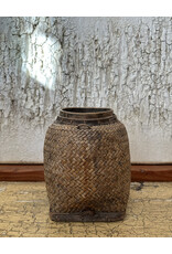 Vintage Hill Tribe Basket, Opium Hills Golden, SE Asia