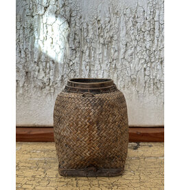 Vintage Hill Tribe Basket, Opium Hills Golden, SE Asia