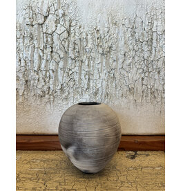 Black & White Raku Vessel 20th c