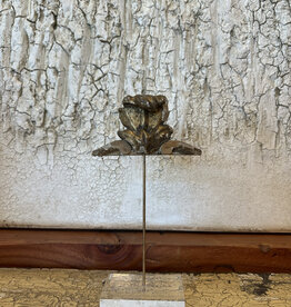 Gilt Scroll on Lucite, Italy 19th c, 10.5H