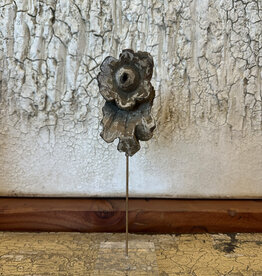 Carved Flower Fragment on Lucite, Italy 19th c, 13H