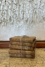 Vintage Leather Bound Books, Set of 5