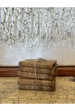 Vintage Leather Bound Books, Set of 5