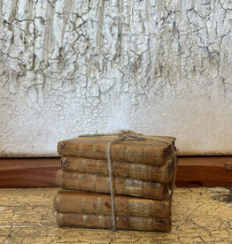 Vintage Leather Bound Books, Set of 5