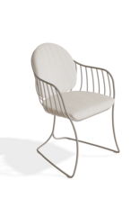 Folia Armchair, Pebble/White