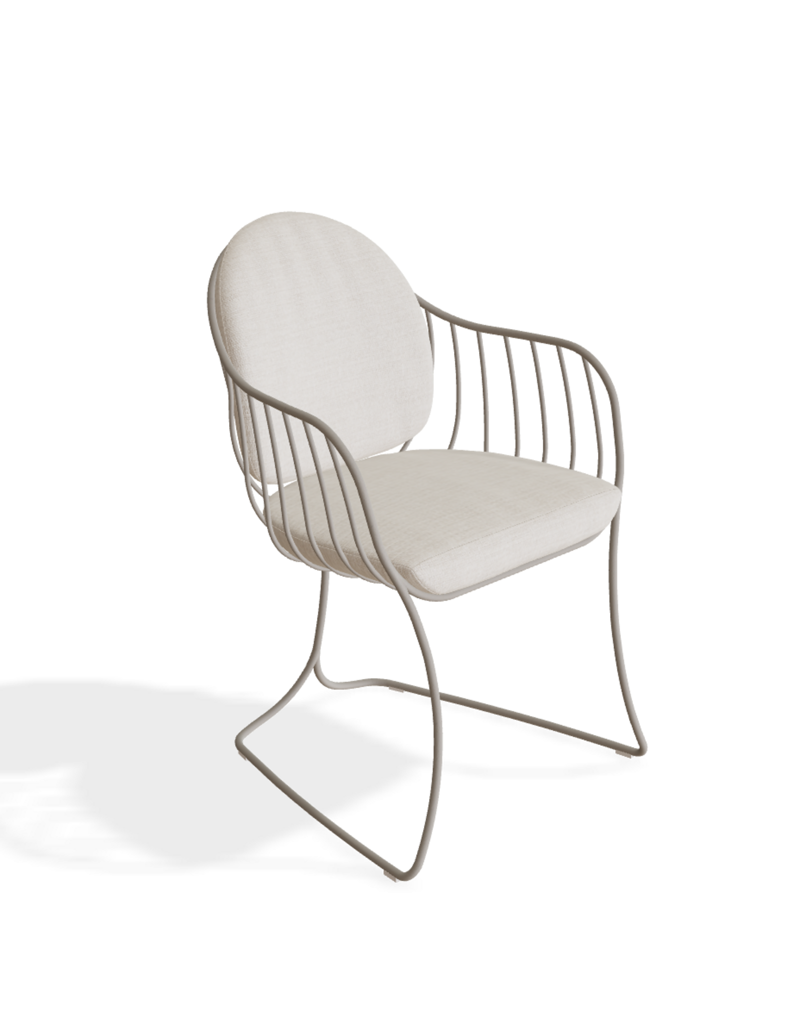 Folia Armchair, Pebble/White