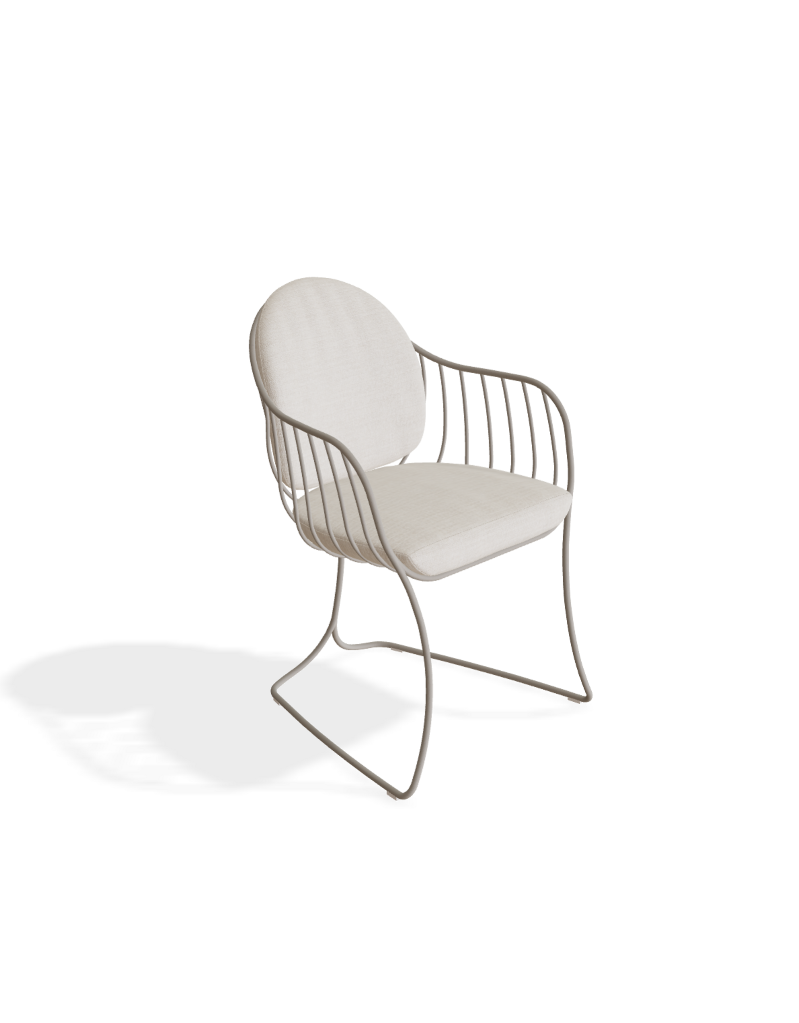 Folia Armchair, Pebble/White