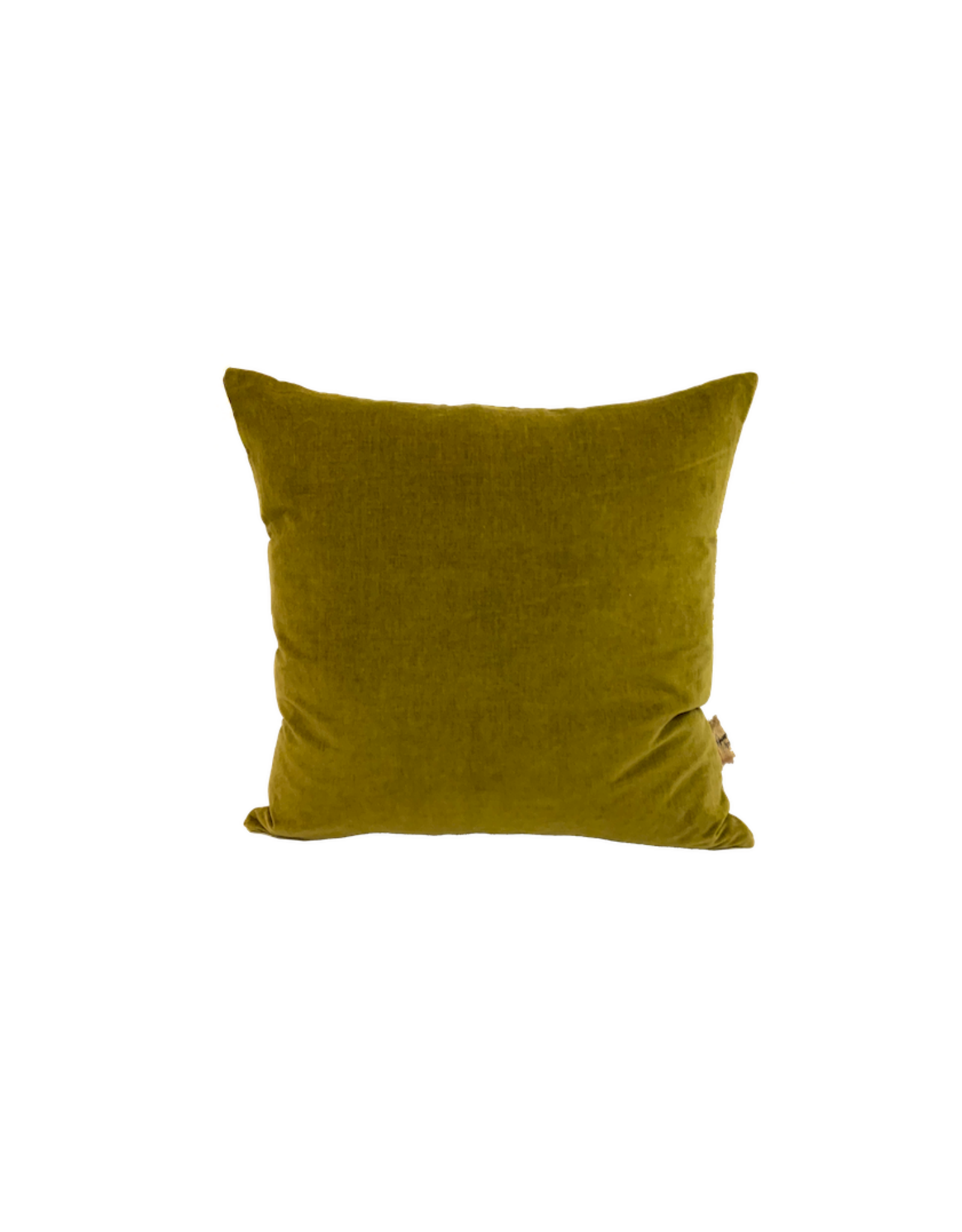 House of Lyria Facino Velvet PIllow, Olive 20x20