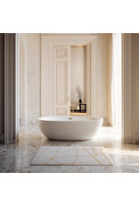 Amalia Rug, White/Gold 24x39