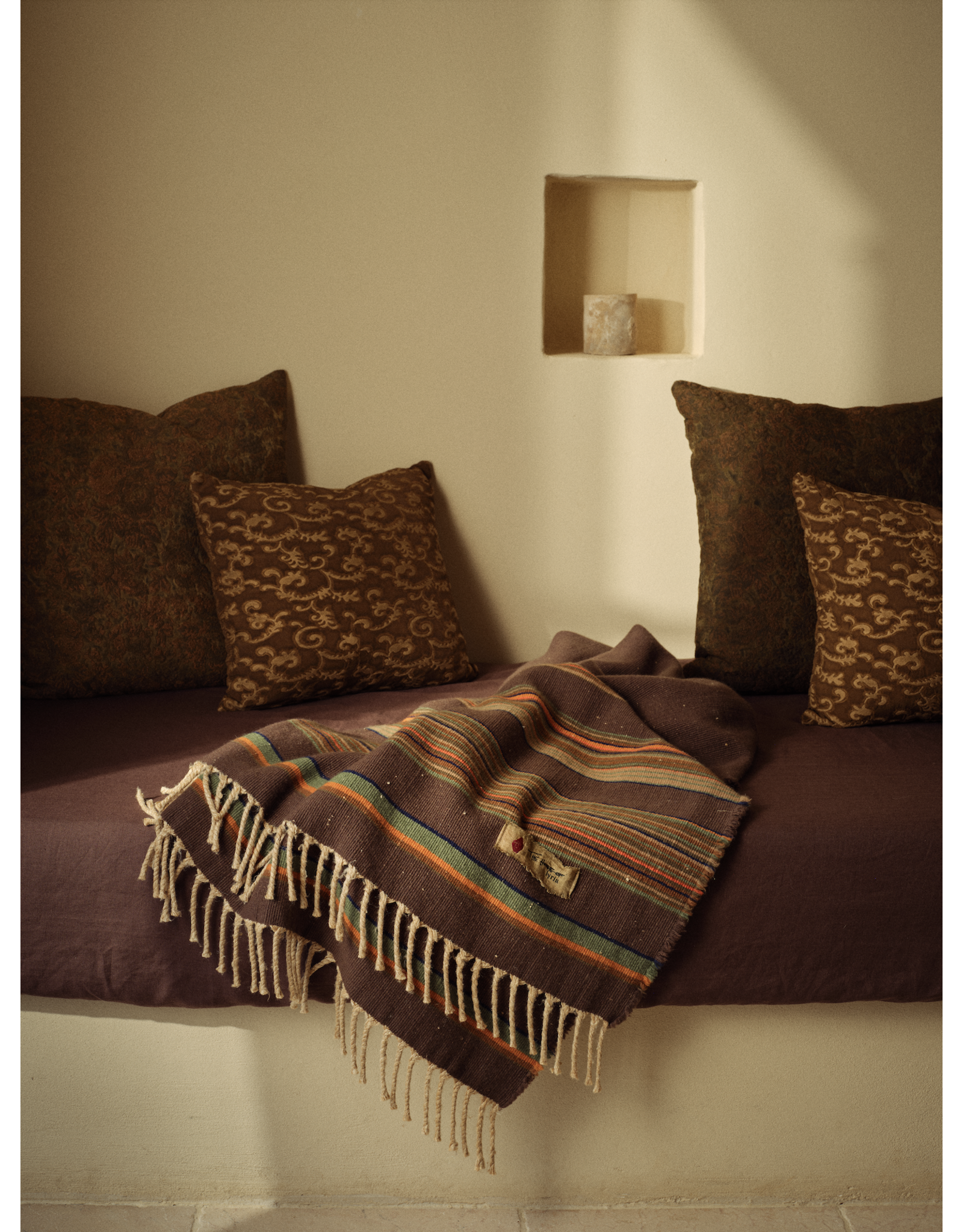 House of Lyria Imerio Velvet Pillow, Rust 20x20