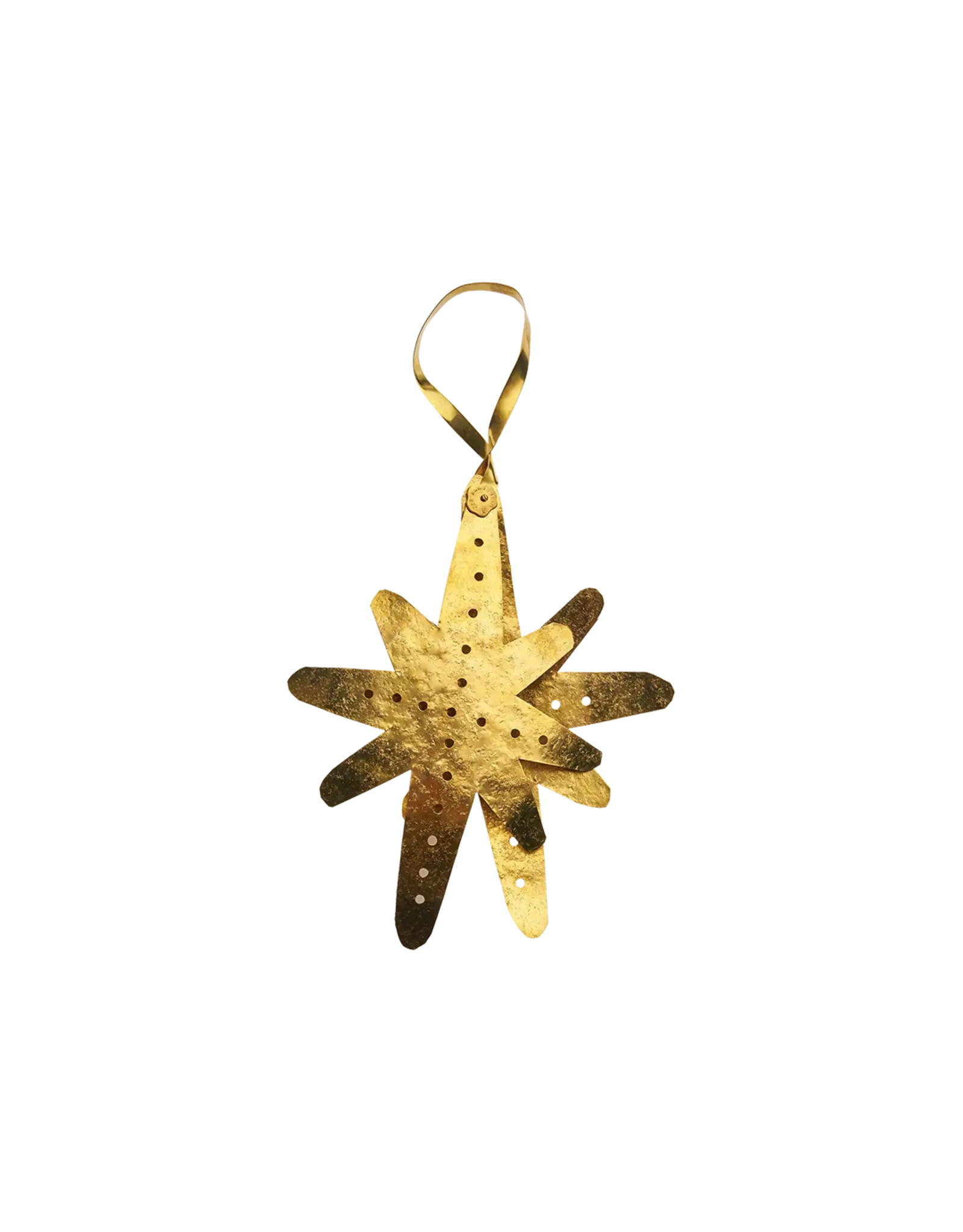 Estrella Baila Ornament, Brass