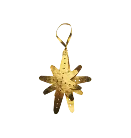 Estrella Baila Ornament, Brass