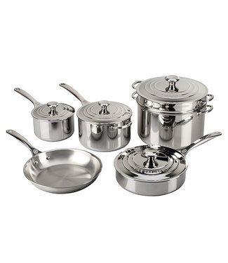 10 PIECE STAINLESS STEEL COOKWARE SET