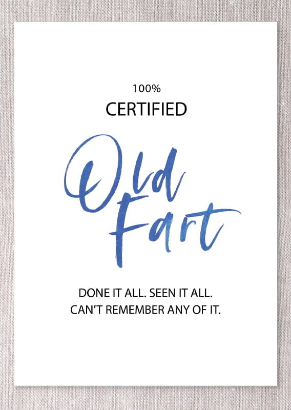 old fart certificate