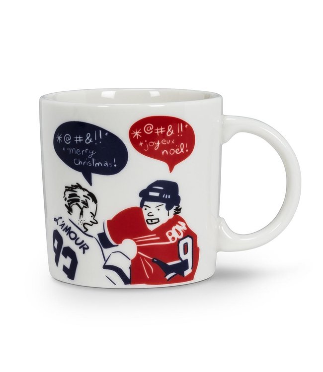 HOCKEY FIGHT CANDADIAN MUG