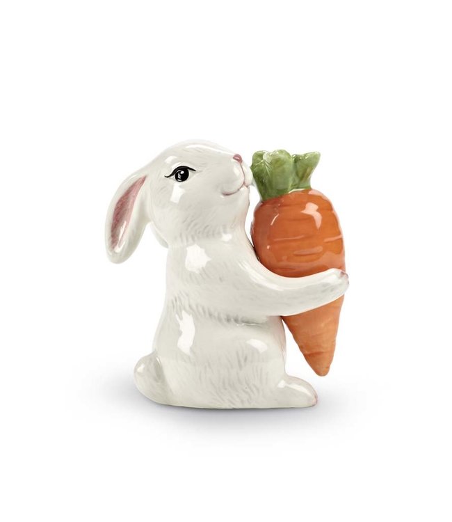 RABBIT AND CARROT SALT & PEPPER SHAKER SET