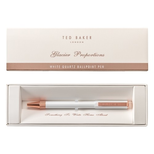 TED BAKER 'Bowdelicious' Gold & Silver Bow Top Ballpoint Pen Authentic BNWT 