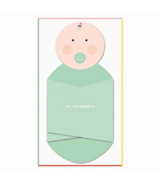 CHEREE BERRY SWADDLE SOIREE BABY SHOWER INVITE NOTECARDS