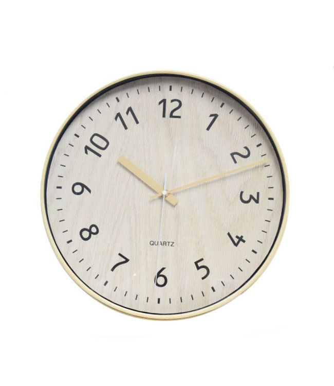 16" WOODGRAIN WALL CLOCK