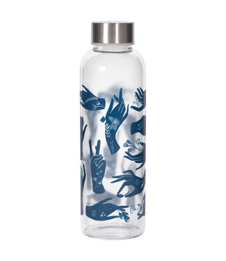 SHOW OF HANDS GLASS WATERBOTTLE