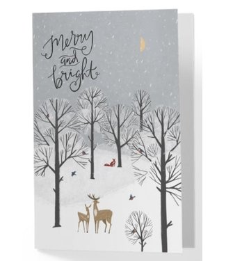 WINTER DEERS IN THE FOREST