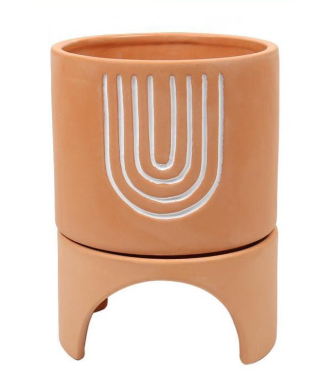 NAYA CERAMIC PLANTER WITH STAND