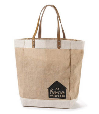 AT HOME BRIEFCASE SHOPPING TOTE