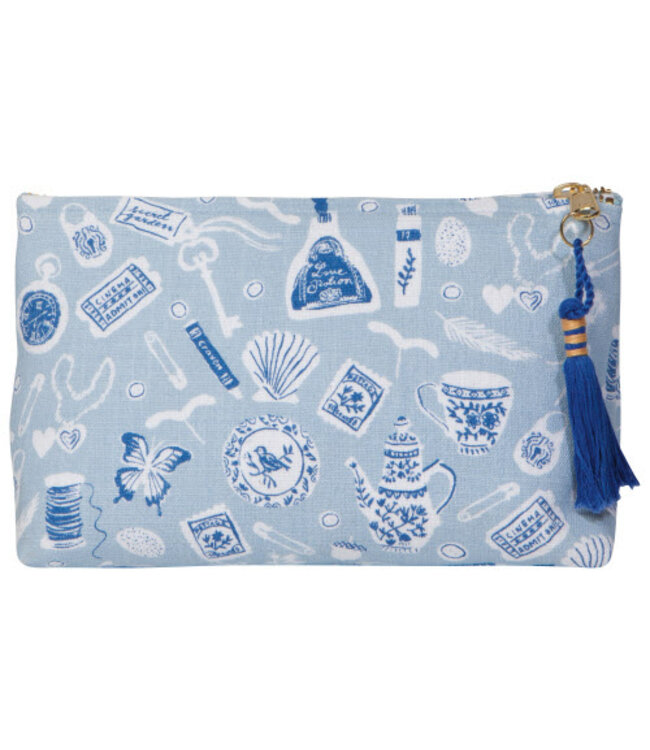 FINDERS KEEPERS LINEN COSMETIC BAG