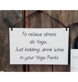 Sign Relieve Stress Yoga