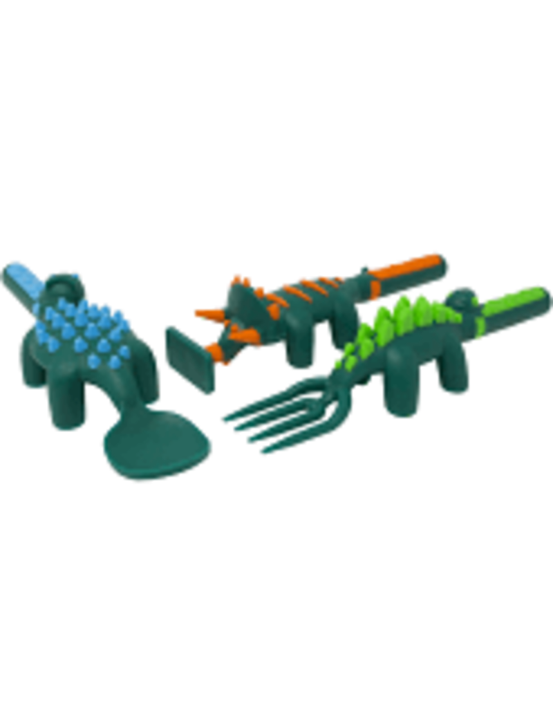 Constructive Eating Dinosaurs Utensils, green, Set of 3*
